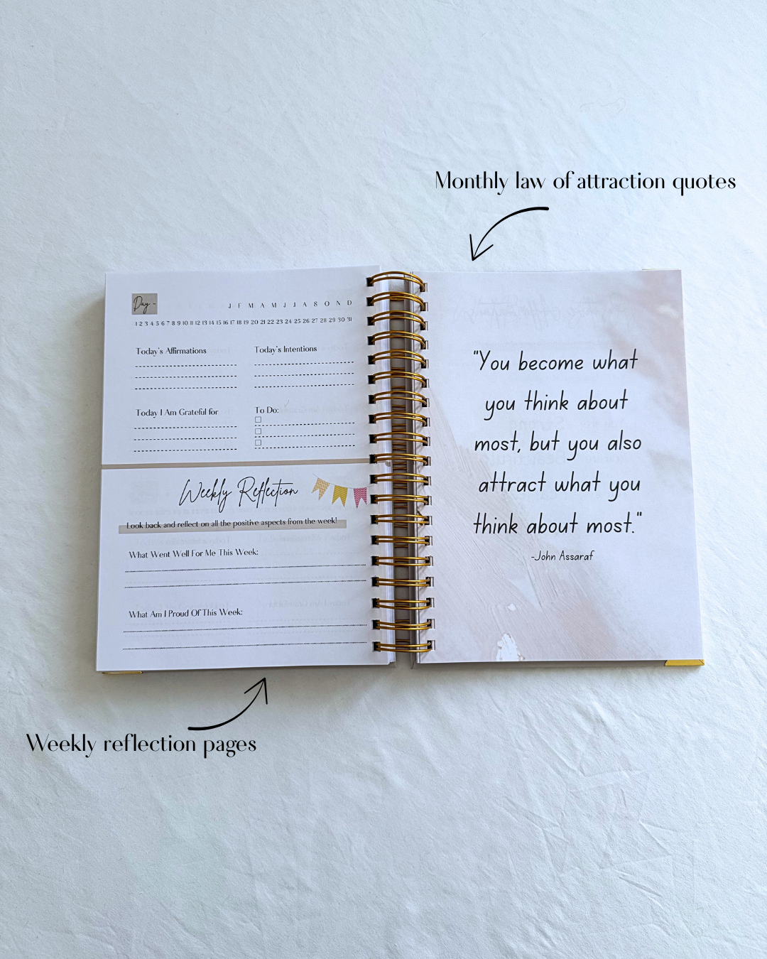 Dream, Plan, Manifest Planner - The Creamiest Beige